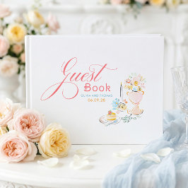 Libro De Visitas Whimsical Funky Floral Quirky Hand Drawn Wedding