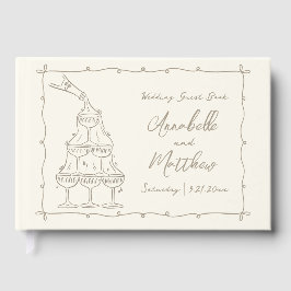 Libro De Visitas Whimsical Retro Hand Drawn Wedding