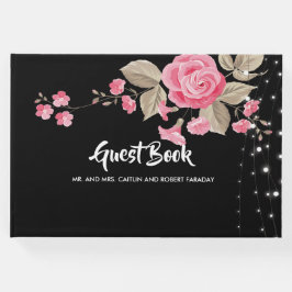 Libro De Visitas Whimsical String Lights Black