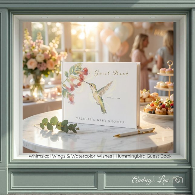 Libro De Visitas Whimsical Wings & Watercolor Wishes | Hummingbird  (Whimsical Wings & Watercolor Wishes | Hummingbird Guest Book)