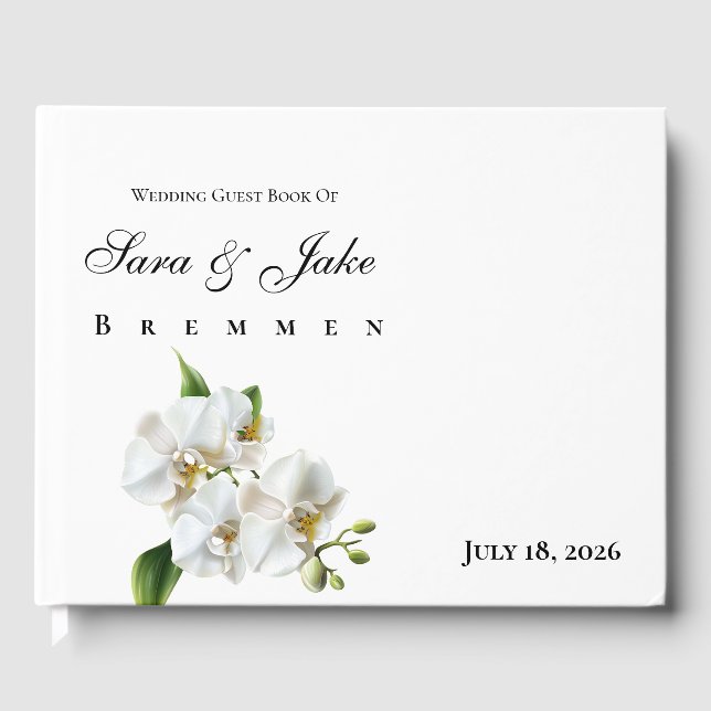 Libro De Visitas White Orchid Wedding (Anverso)