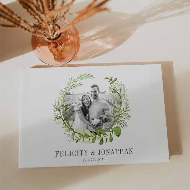 Libro De Visitas Wild Meadow Wreath | Boda fotográfico (Subido por el creador)