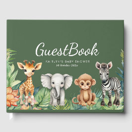 Libro De Visitas Wild One Jungle Safari Baby Shower