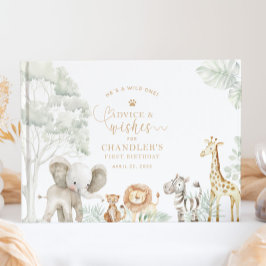 Libro De Visitas Wild One Jungle Safari Guestbook