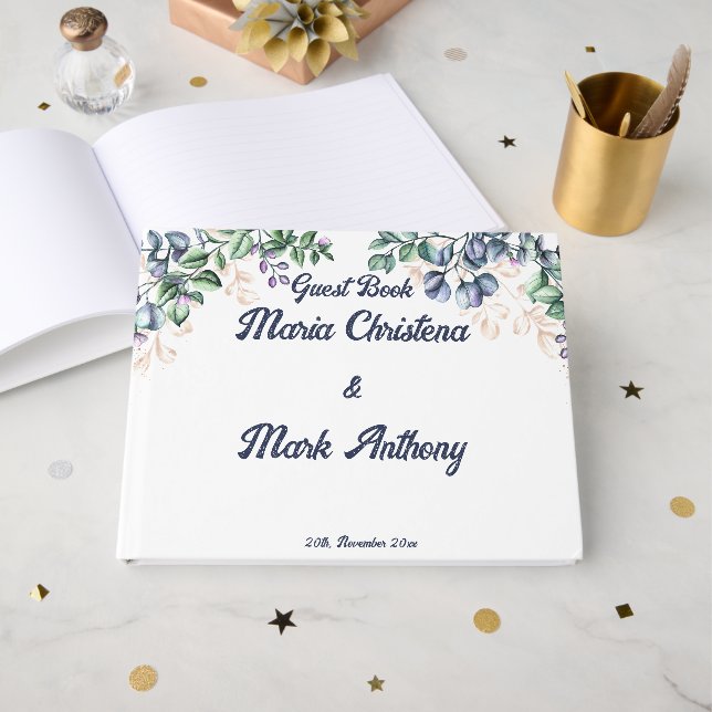 Libro De Visitas Wildflower Harmony Wedding (Anverso Abierto)