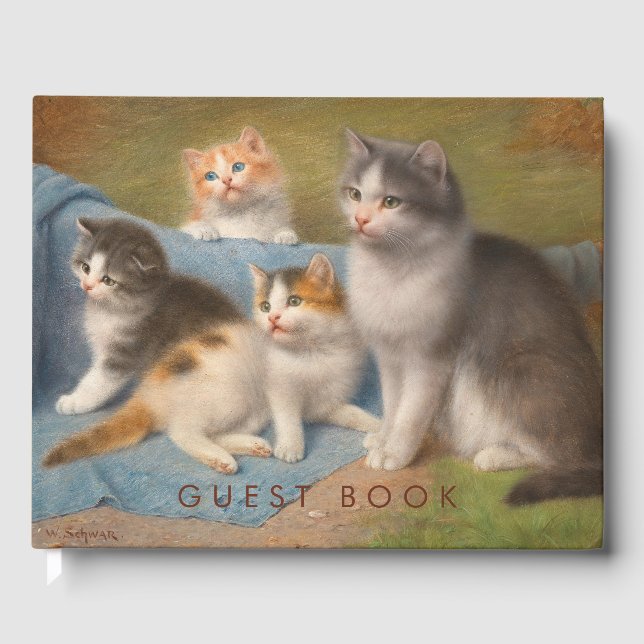 Libro De Visitas Wilhelm Schwar Die estolze Katzenmutter Guest Book (Anverso)