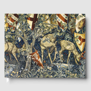Libro De Visitas William Morris Deer y escudos en el dominio verde