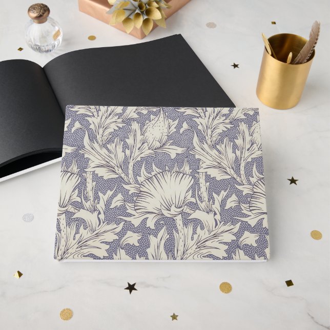 Libro De Visitas William Morris Horn Poppy Classic Floral (Anverso Abierto)