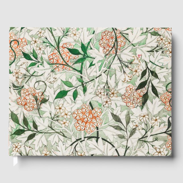 Libro De Visitas William Morris Jasmine Garden Flower Classic (Anverso)