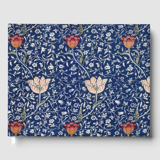 Libro De Visitas William Morris Medway Blue Floral (Anverso)