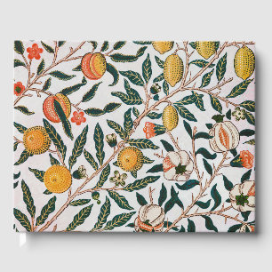 Libro De Visitas William Morris Vintage Fruta Granada Blanco