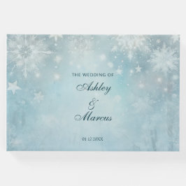 Libro De Visitas Winter Wonderland Snowflake Boda
