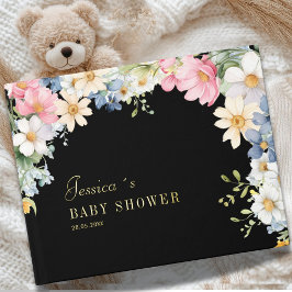 Libro De Visitas Wishes for Baby! Wildflower, Baby Shower