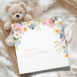 Libro De Visitas Wishes for Baby! Wildflower, Baby Shower