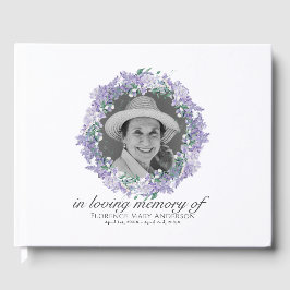 Libro De Visitas Wisteria Wreath Photo Memorial Funeral
