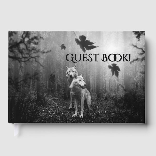 Libro De Visitas Wonderful Wolves Leaf Us Alone  (Anverso)
