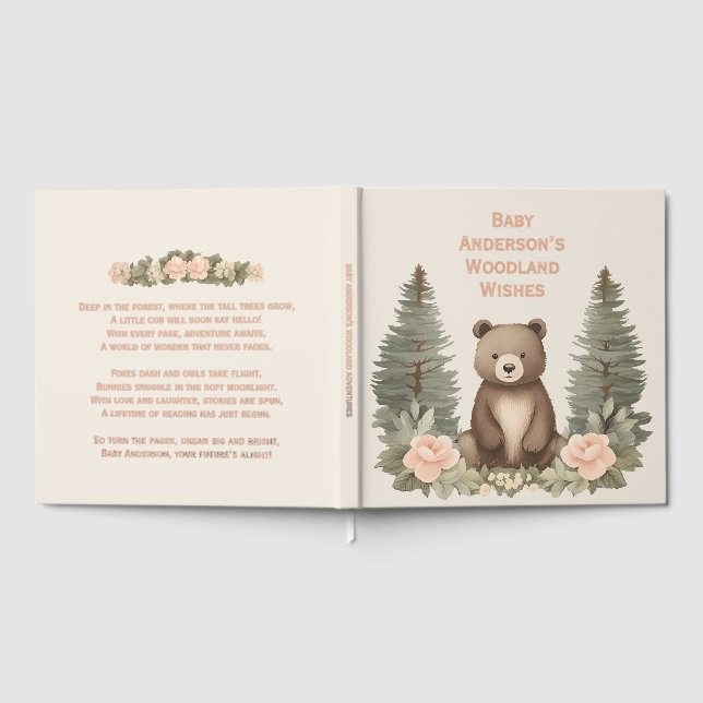 Libro De Visitas Woodland Forest Bear (Lleno)