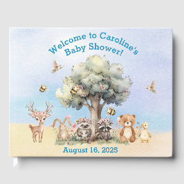 Libro De Visitas Woodlands Wildlife Baby Shower Guest Book