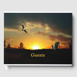 Libro De Visitas Yellow Sunset Grassy Meadow Guest Book
