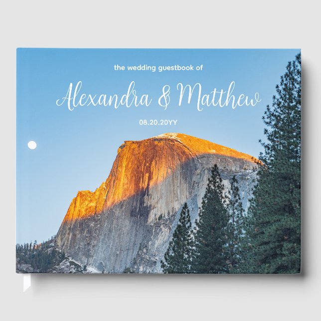 Libro De Visitas Yosemite Half Dome Sunset Boda Guest Book (Anverso)