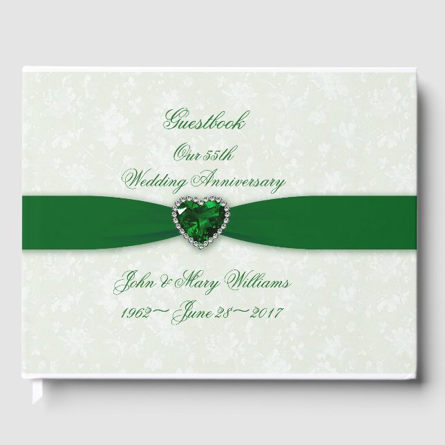 Libro del 55º aniversario del Boda de Damask Soft (Anverso)