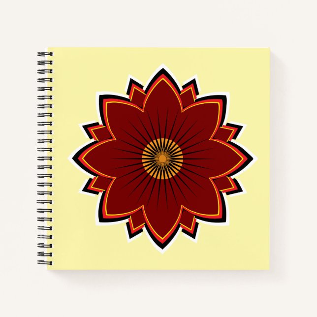 Libro en espiral de flores - Diseño floral (Anverso)