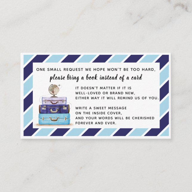 Libro en lugar de Insertar azul con tarjeta (Anverso)