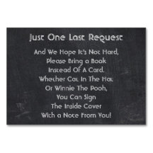 Libro en lugar de tarjeta