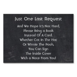 Libro en lugar de tarjeta