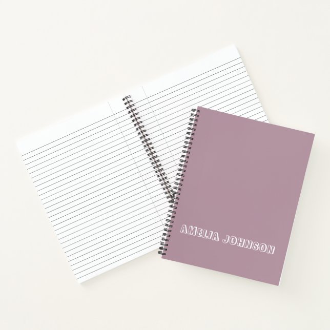 Libro Escolar Personalizado Nombre de Niño Morado (Interior)
