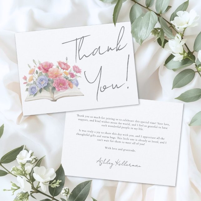 Libro Floral de Agradecimiento (Book Floral Thank You)
