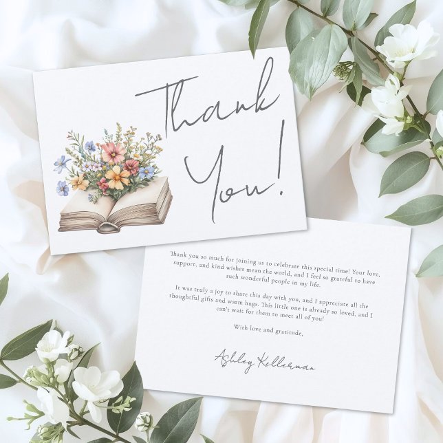 Libro Floral de Agradecimiento (Book Floral Thank You)