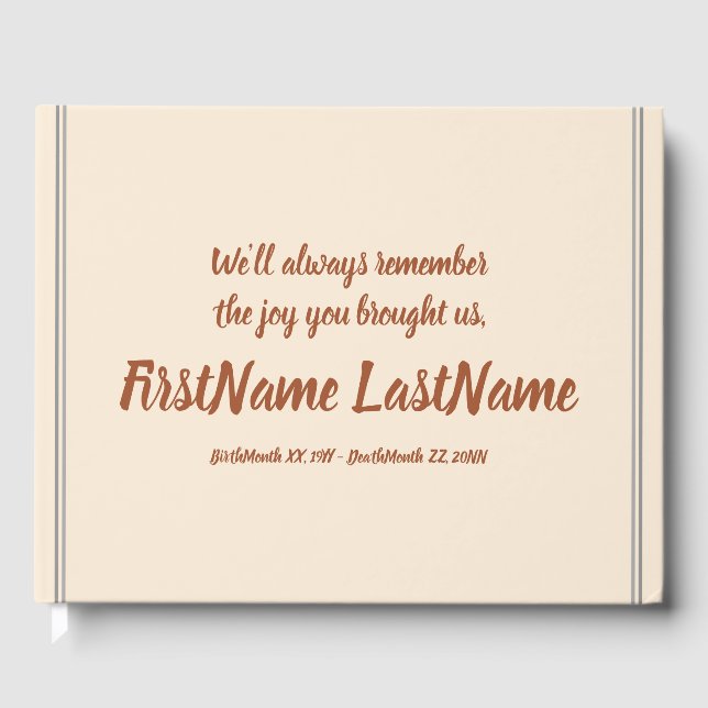 Libro funerario lúgubre y elegante (Anverso)