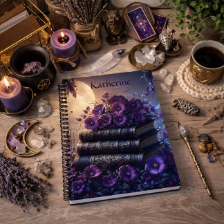 Libro Gótico Flores Purpura