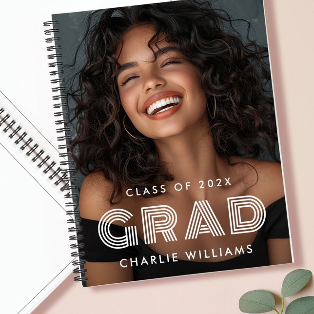 Libro invitado de graduación con foto de graduados (Graduation photo graduate name year guest book)