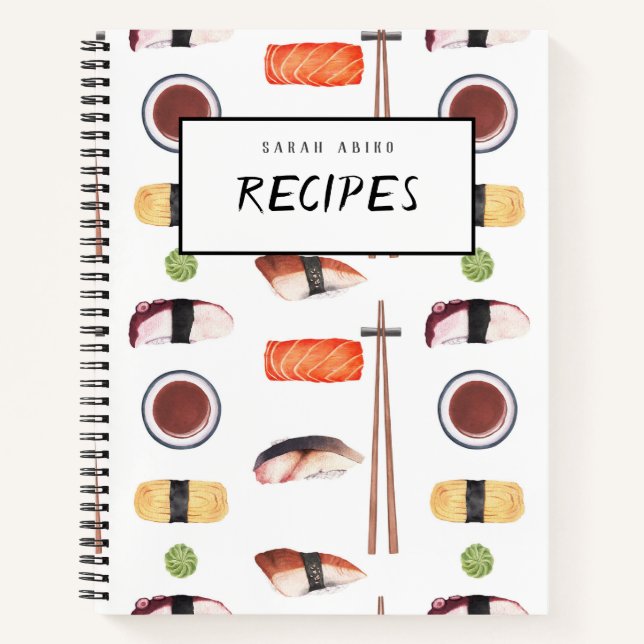 Libro japonés de recetas de sushi (Anverso)