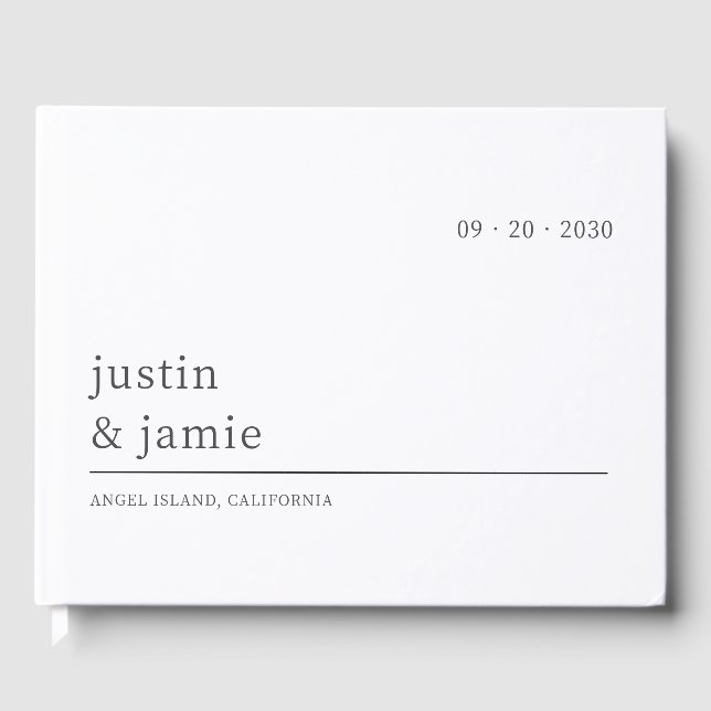 Libro minimalista de Bodas (Anverso)