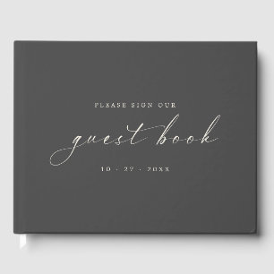 Libro Minimalista moderno Moody Guestbook para Bod