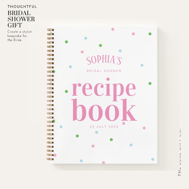 Libro moderno de recetas de ducha de novias con pu (Subido por el creador)