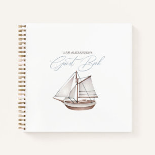 Libro Nautical Baby Shower Sailor Guest Book