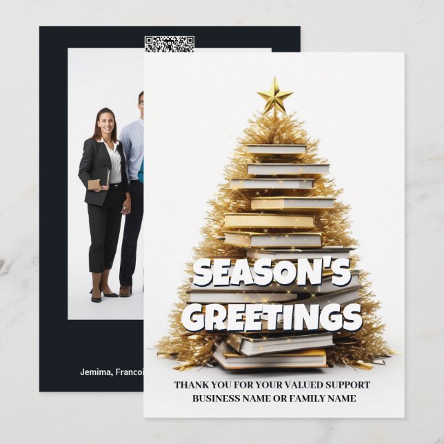 Libro navidad de navidad de escritores de árbol de (Anverso / Reverso)