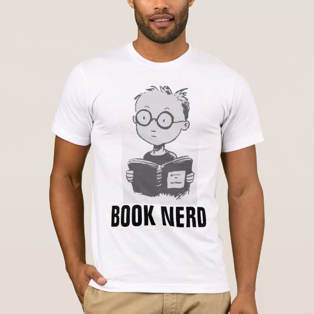 LIBRO NERD, camisetas para hombres (Anverso)