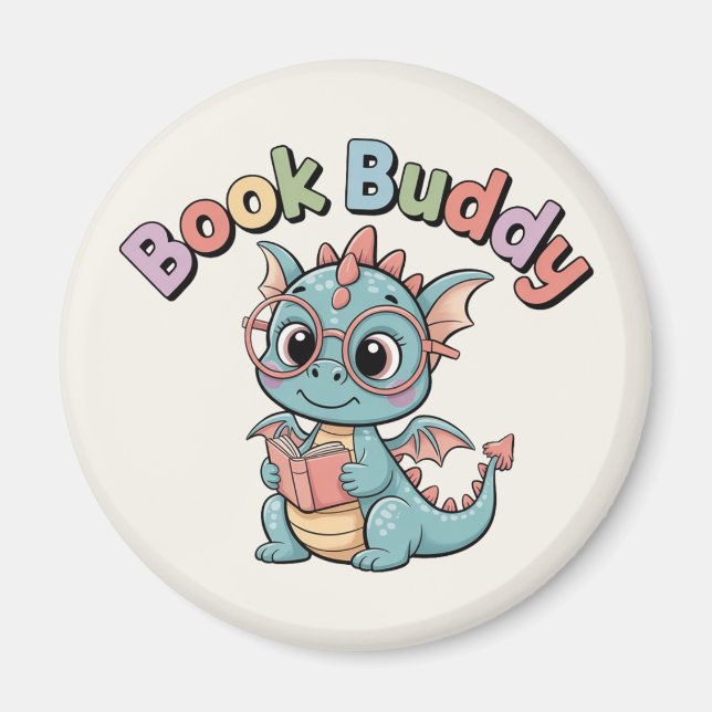 Libro Pastel Amigo de Lectura Dragón Imán (Frente)