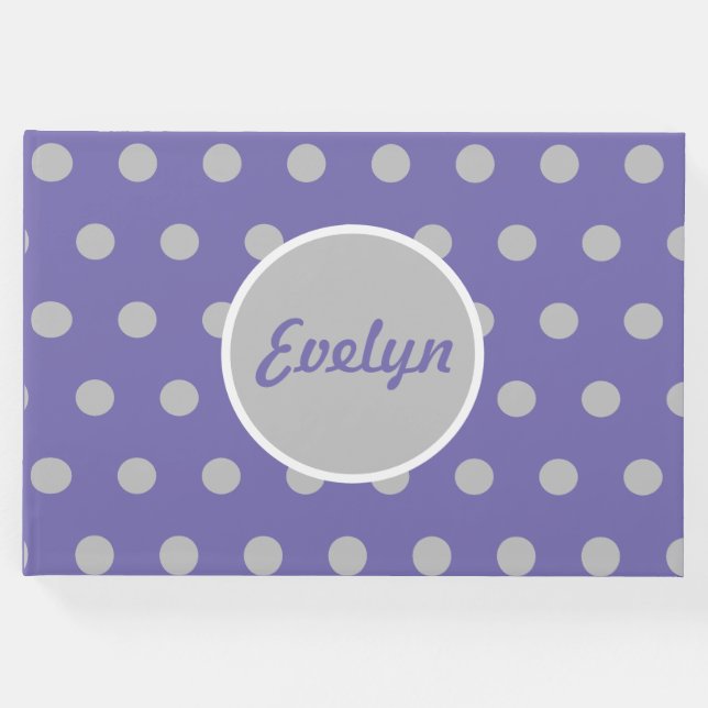 Libro personalizado de huéspedes de puntos de polk (Anverso)