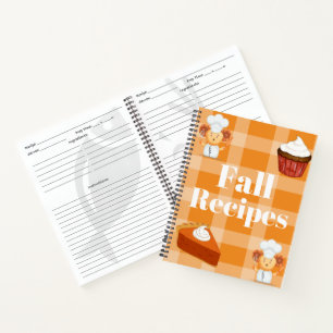 Libro Personalizado De Recetas De Otoño Para Niños