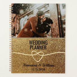 Libro Planificador de Boda con Foto Dorada