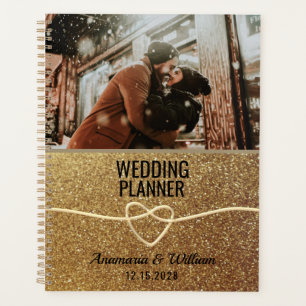Libro Planificador de Boda con Foto Dorada