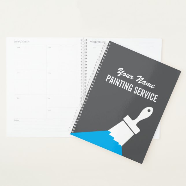 Libro planificador de servicio de pintura con logo (Demostración)