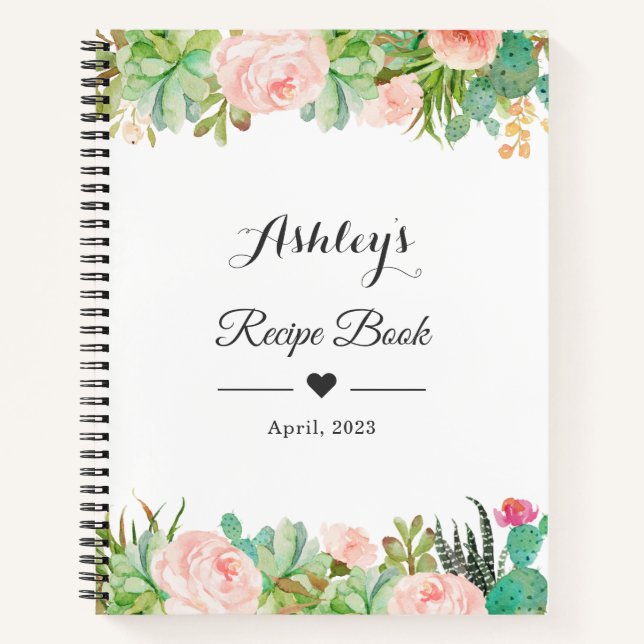 Libro Rústico Suculento de Recetas Florales de Cac (Anverso)