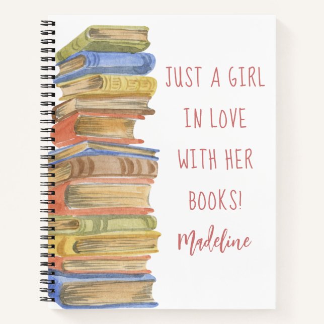 Libro Stack Book Chica enamorado de sus libros (Anverso)